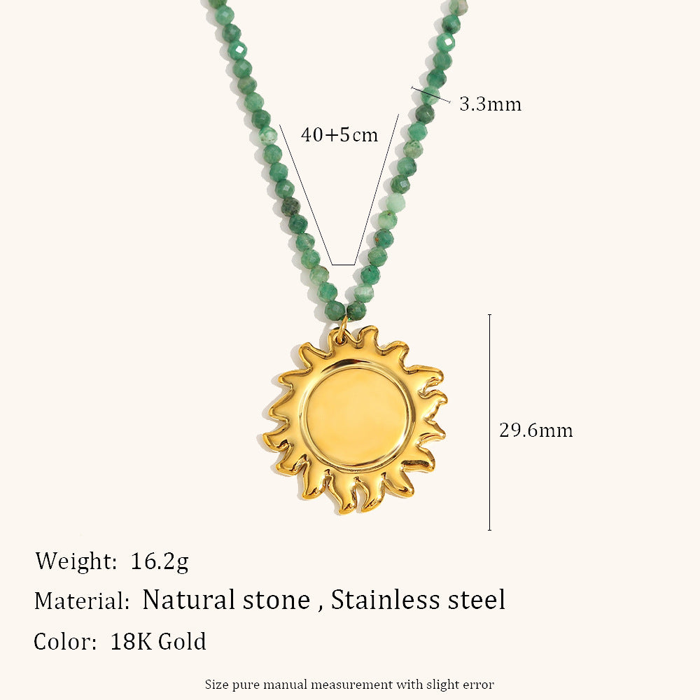 Baroque Pearl Sun Starfish Necklace Steel Gold Plated S5P220