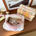 Load image into Gallery viewer, Womens Candy Color Plush Cosmetic Bag N6K109