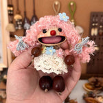 Load image into Gallery viewer, Cute Bean Pod Doll Bag Charm Keychain Handmade Wood N6F290