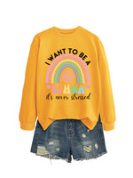 Load image into Gallery viewer, I Want to Be a Schwa Rainbow Cutout Sweatshirt N6H044