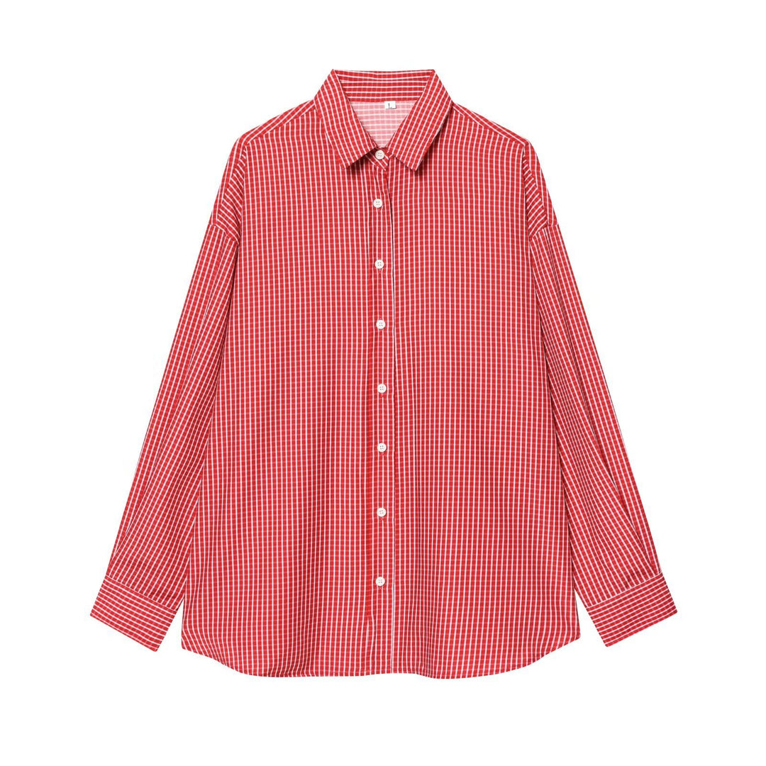 Striped Poplin Loose Shirt Women N6C099
