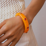 Load image into Gallery viewer, Acrylic Bracelet Rhinestone Colorful Cuff Bangle N6F045