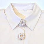 Load image into Gallery viewer, Alloy Rhinestone Round Mini Shirt Button Cover N6G124