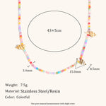Load image into Gallery viewer, Acrylic Shell Bead Chain Bohemian Steel Vibrant S5P221
