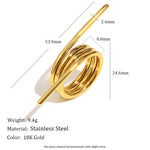 Load image into Gallery viewer, Line Design Ring Steel 18K Gold S5P022
