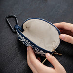 Load image into Gallery viewer, Embroidered Cotton Linen Keychain Pouch Lipstick Bag N6G110