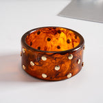 Load image into Gallery viewer, Vintage Resin Rhinestone Rivet Geometric Bangle Women N6H072