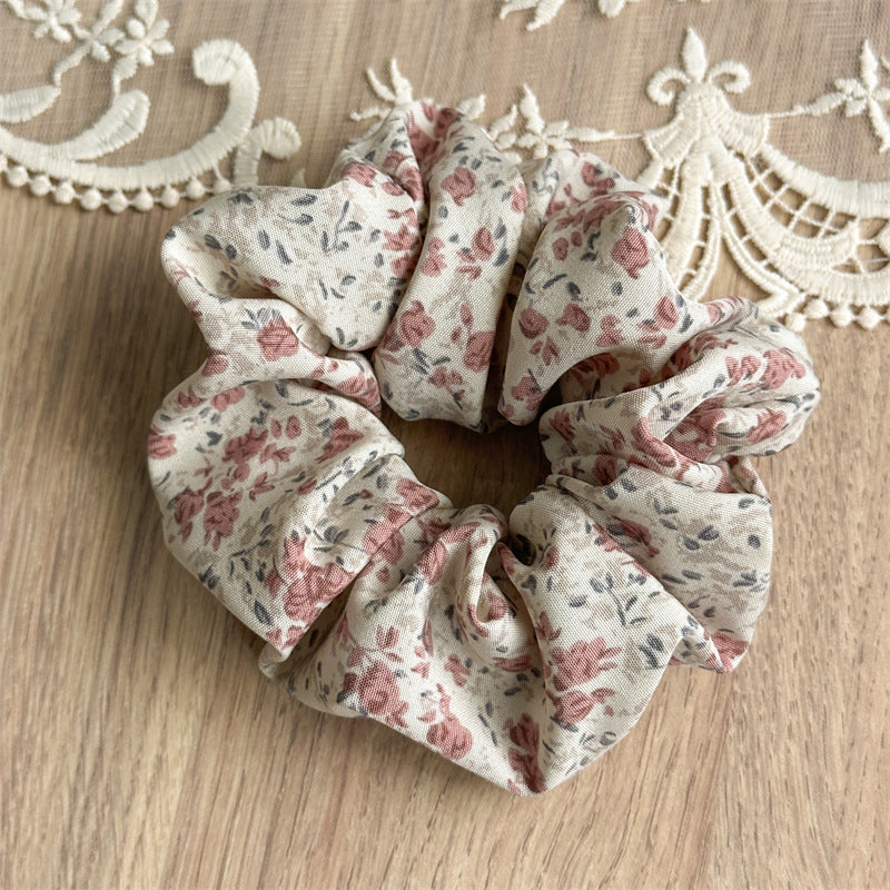 Floral Print Elastic Hair Scrunchie Women N6D001