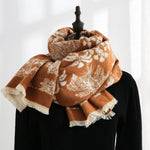 Load image into Gallery viewer, Double Sided Printed Faux Cashmere Wrap  M5A227