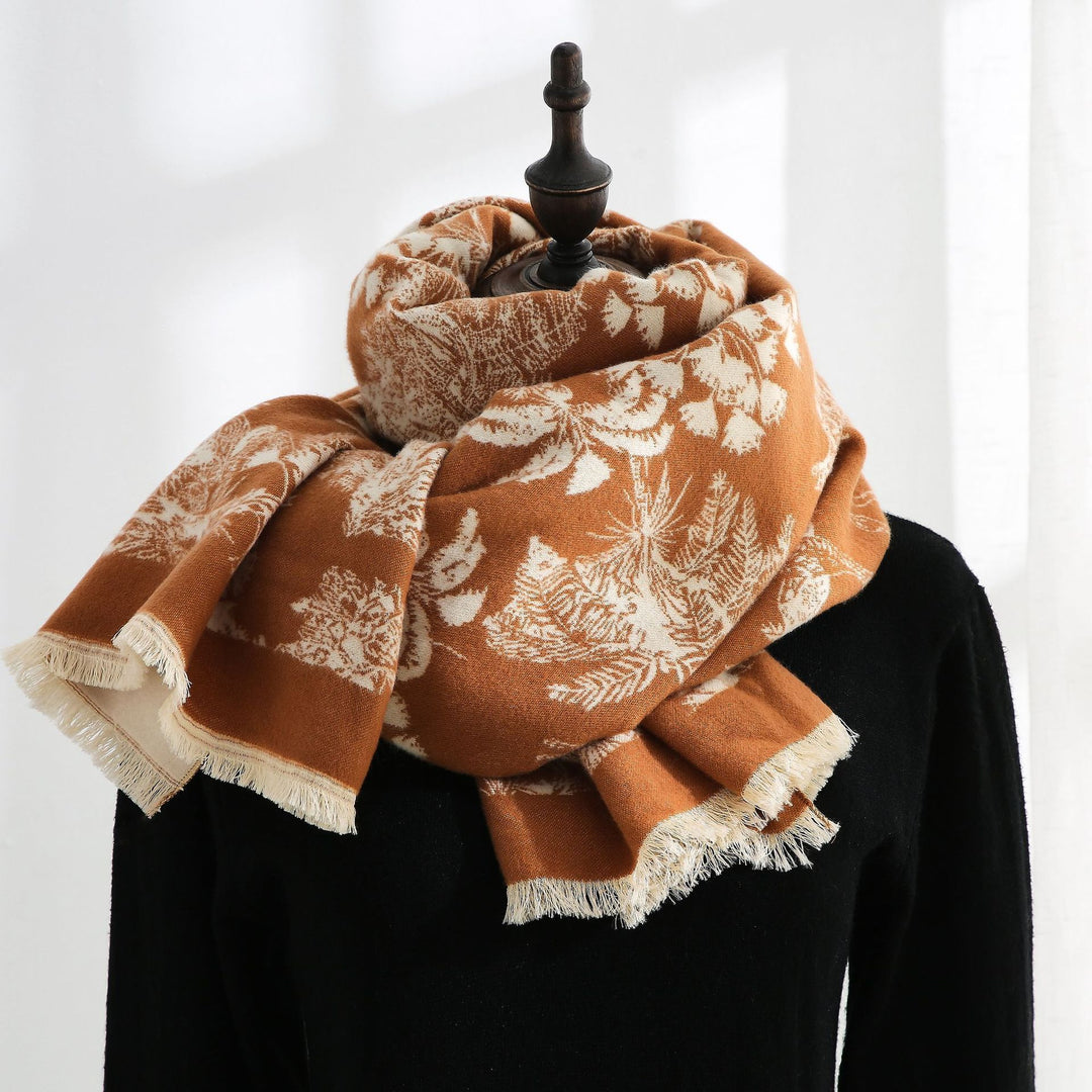 Double Sided Printed Faux Cashmere Wrap  M5A227