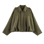 Load image into Gallery viewer, Suede Touch Bomber Jacket Notch Collar N5Z242