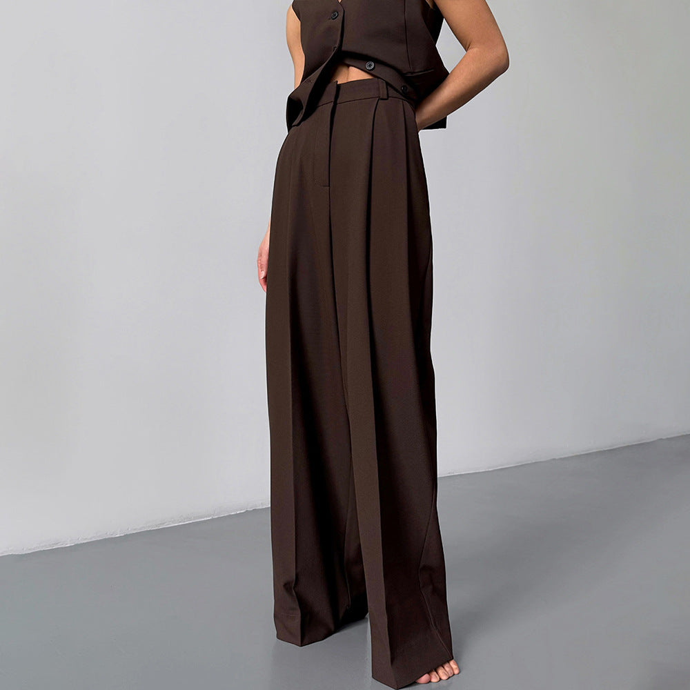 Fluid Wide Leg Pant Mid Rise Mid Weight N5Z464