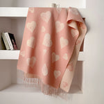 Load image into Gallery viewer, Double-Sided Jacquard Heart Flower Scarf Shawl Women N6H245