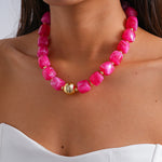 Load image into Gallery viewer, Oversized Acrylic Ombre Geometric Choker Artistic N6H060