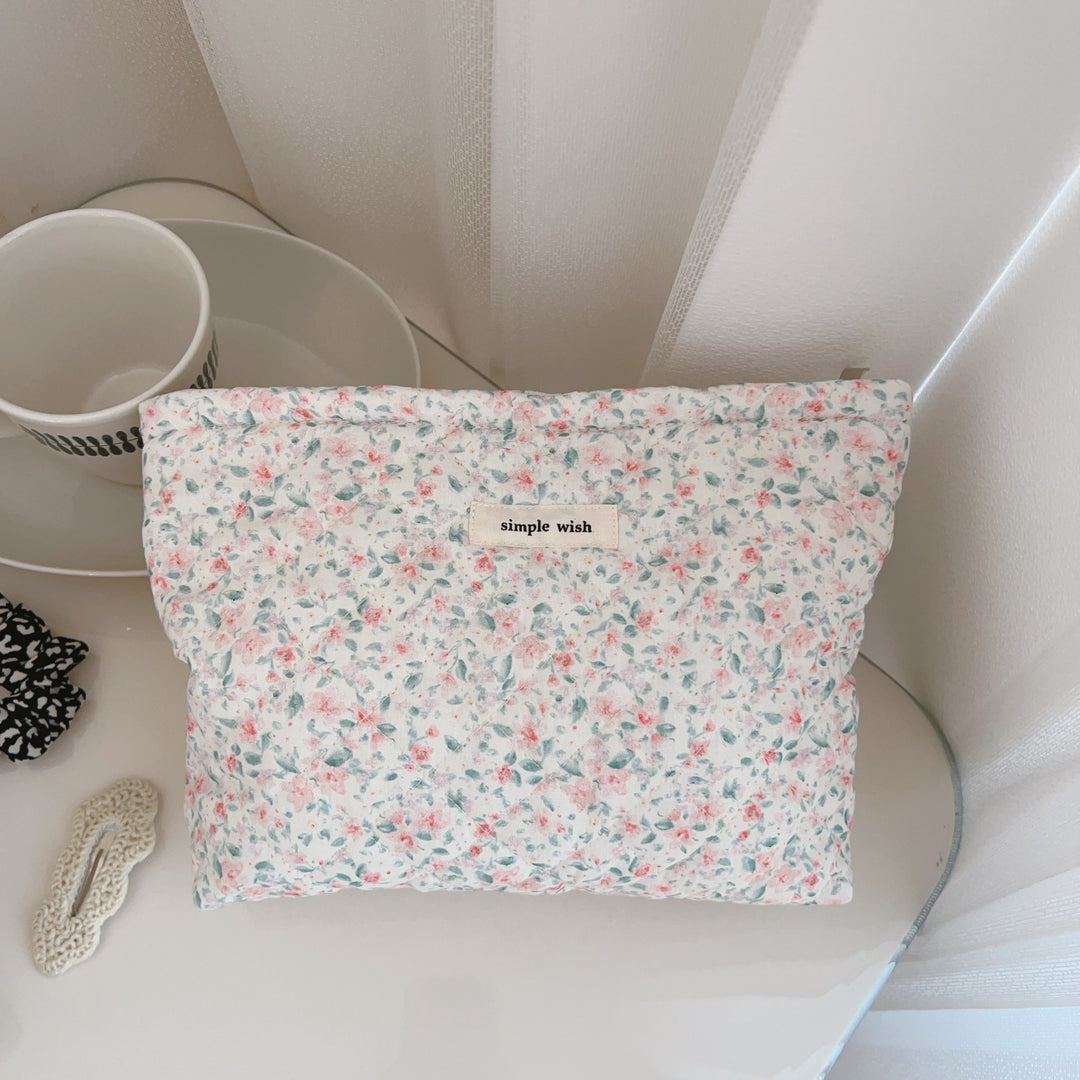 Quilted Floral Print Cotton Organizer  S5P354