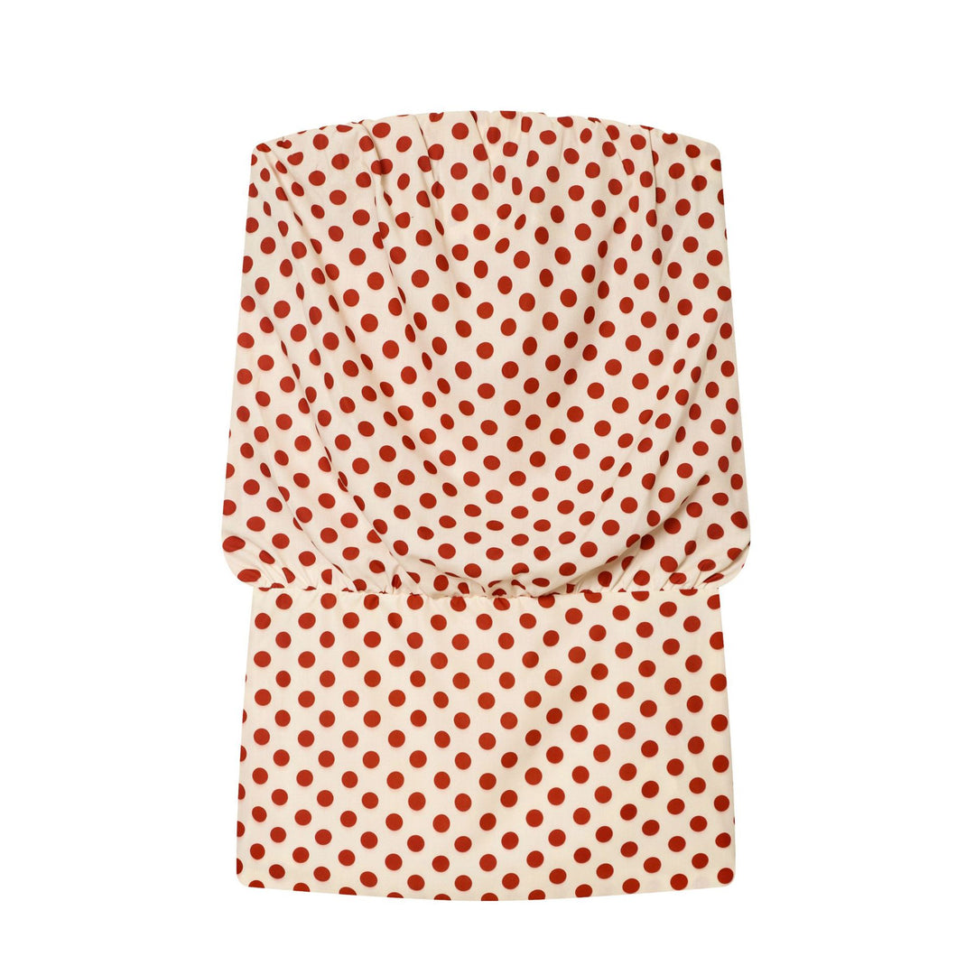 Polka Dot Strapless Mini Dress Women N6E152