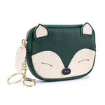 Load image into Gallery viewer, Cartoon Fox Embroidery Leather Coin Purse N6G052