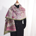 Load image into Gallery viewer, Rural Landscape Tree Print Faux Cashmere Shawl  M5A244