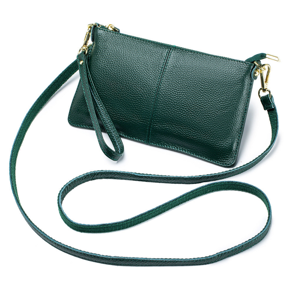 Genuine Leather Crossbody Bag Soft Handheld Purse N6F156