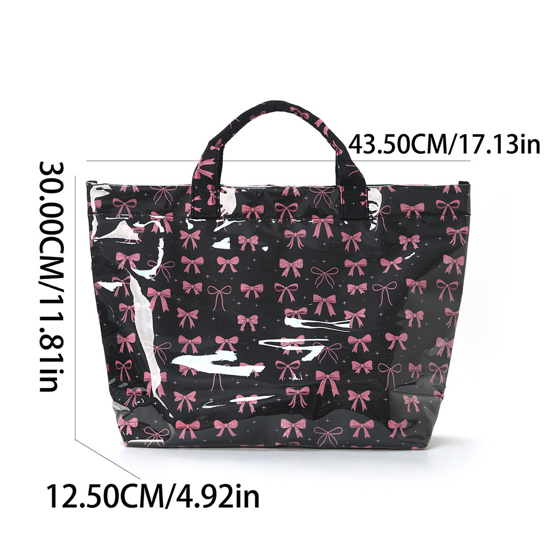 Women's Waterproof Printed PVC Tote Bag N6J246