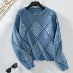Load image into Gallery viewer, Diamond Sequin Knit Sweater Women Multiple Colors N5A284