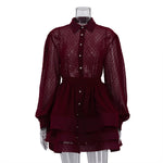 Load image into Gallery viewer, French A-line Shirt Dress Women N6C210