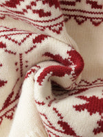 Load image into Gallery viewer, Christmas Snowflake Jacquard Round Neck Sweater N6H280