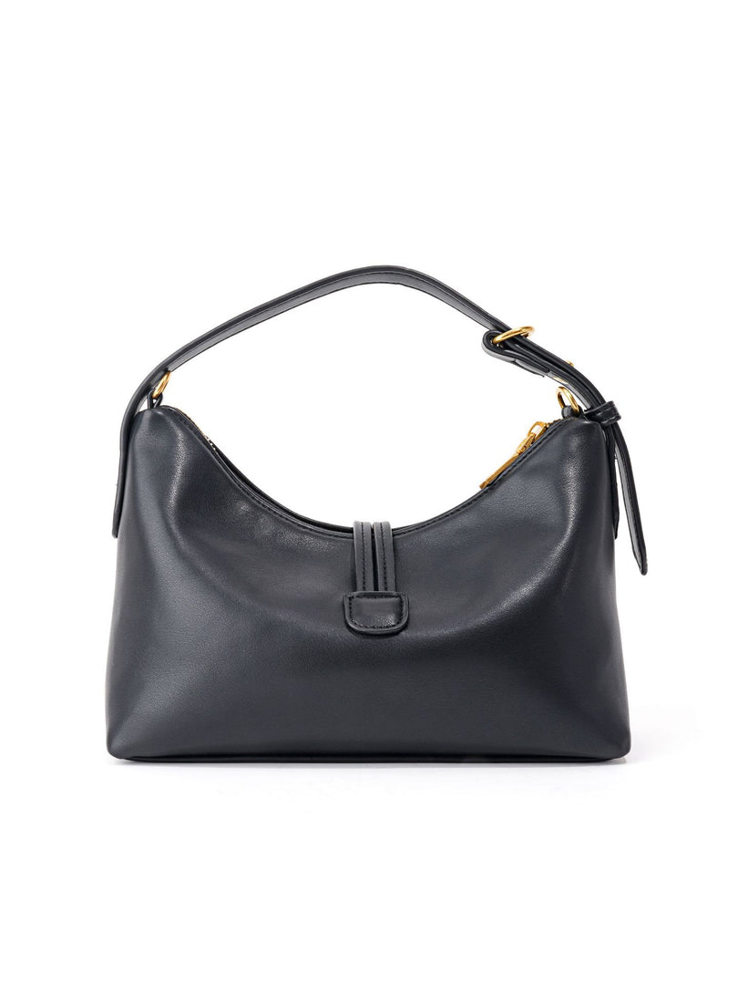 Metallic Hobo Shoulder Bag Women Black N6C034