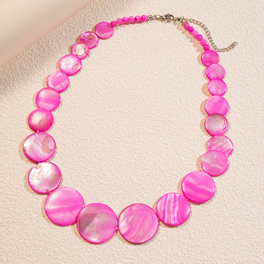 Womens Gradient Shell Beaded Necklace N6K187