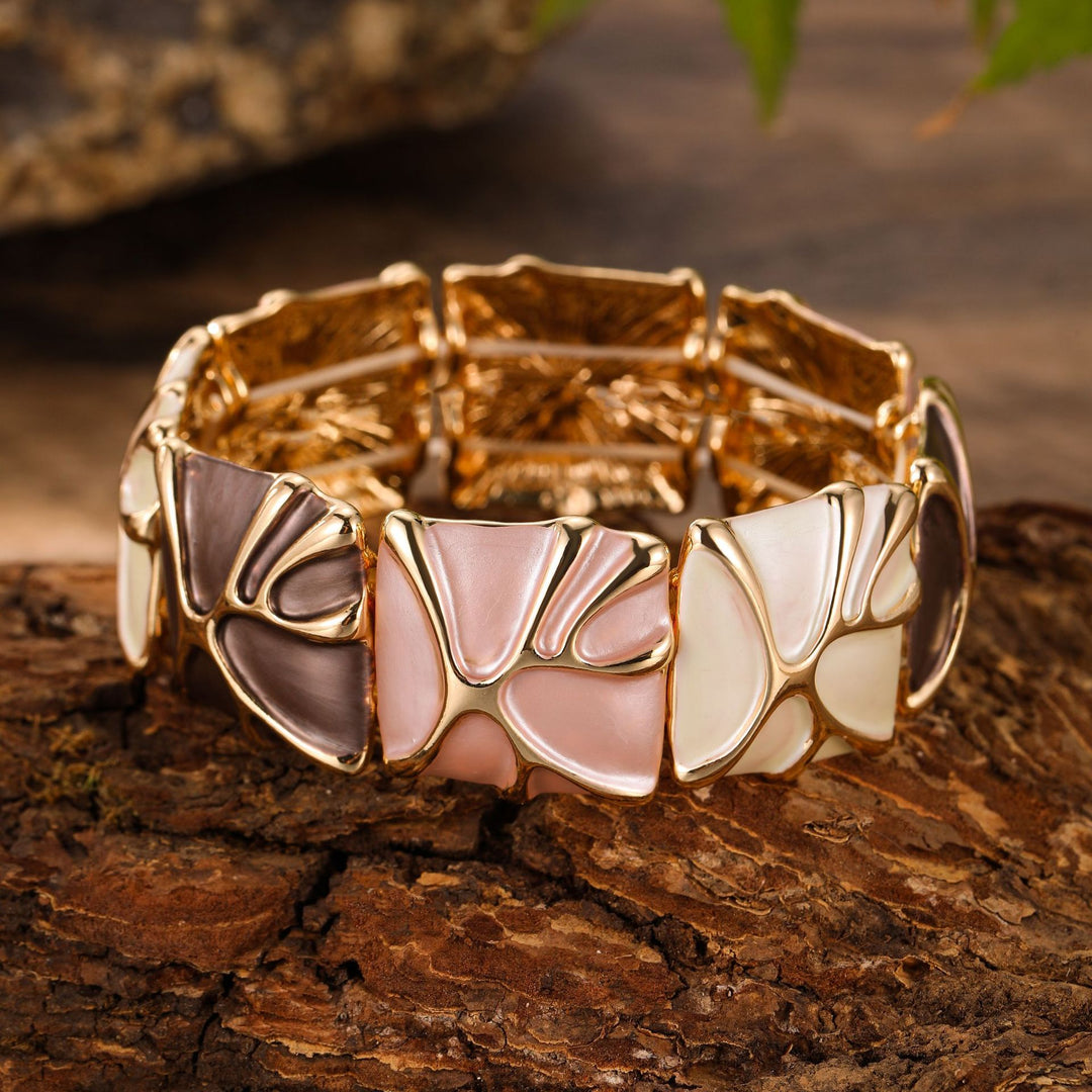 Enamel Square Geometric Line Bangle Women N6C211