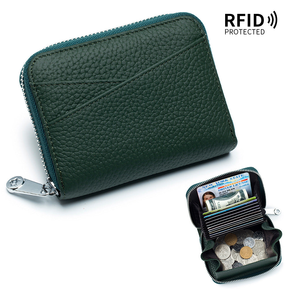 RFID Accordion Card Holder with Zip Coin Purse  N6D019