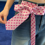 Load image into Gallery viewer, Vintage Polka Dot Embroidered Scarf Belt Necktie N6G231