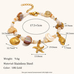 Load image into Gallery viewer, Starfish Chain Steel 18K Plated Oceanic Vintage S5P117