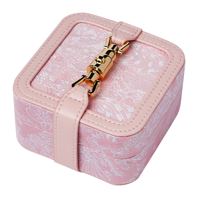 Jacquard Embossed PU Jewelry Organizer Single Layer S5P397
