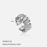 Load image into Gallery viewer, Hollow Heart Ring Geometric Design Gold Plated Steel S5P008
