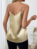 Load image into Gallery viewer, Womens V Neck Satin Camisole Adjustable Straps N6A122