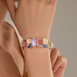 Load image into Gallery viewer, Enamel Geometric Square Alloy Stretch Bracelet N6F285