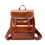 Load image into Gallery viewer, Genuine Leather Backpack Women 14" Vintage School N6F160