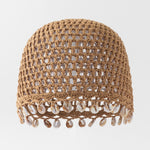 Load image into Gallery viewer, Hand Crochet Shell Pendant Cotton Cap Women N6G213