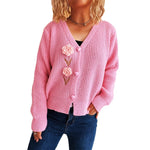 Load image into Gallery viewer, 3D Floral V Cardigan Lightweight Options N5Z967
