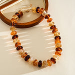 Load image into Gallery viewer, Acrylic Gradient Round Necklace Bracelet Vintage Sweet N6F096