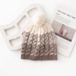 Load image into Gallery viewer, Cable Knit Pure Wool Beanie with Pom Pom M5A142