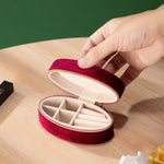 Load image into Gallery viewer, Natural Stone Velvet Jewelry Organizer Box N6G058