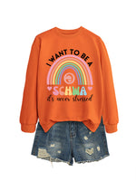Load image into Gallery viewer, I Want to Be a Schwa Rainbow Cutout Sweatshirt N6H044