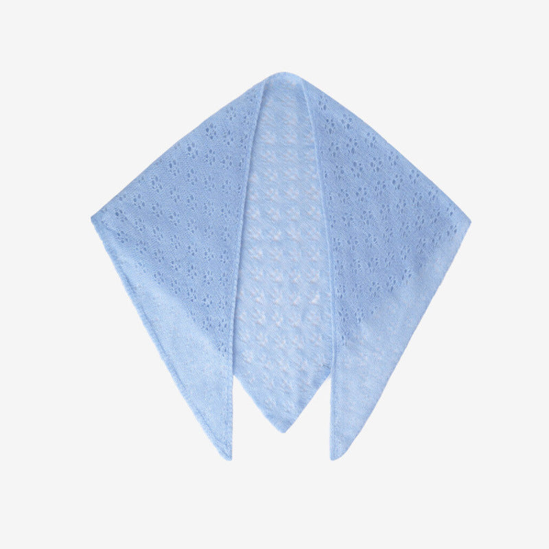 Openwork Wool Triangle Scarf  M5A098
