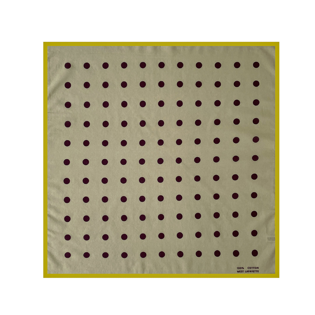 Cotton Polka Dot Square Scarf Women 55cm Fresh N6H119