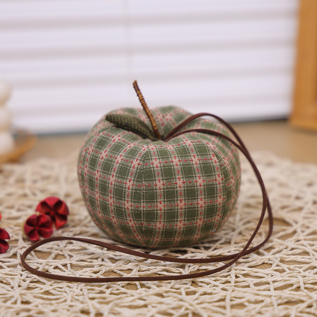 Vintage Stuffed Fabric Apple Decor N6K293