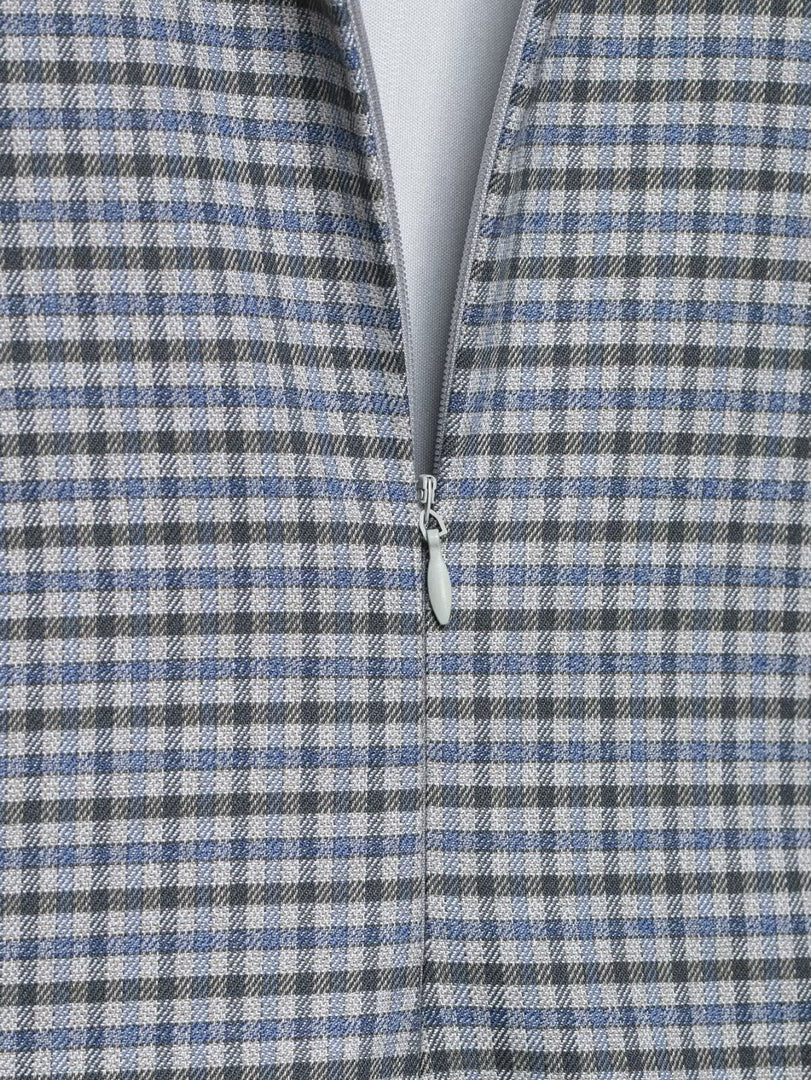 Layered Gingham Dress Women N6D126