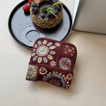 Load image into Gallery viewer, Floral Embroidered Polyester Jewelry Pouch N6J271