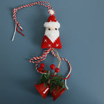 Load image into Gallery viewer, Hand Crocheted Christmas Santa Hanging Ornament N6K317